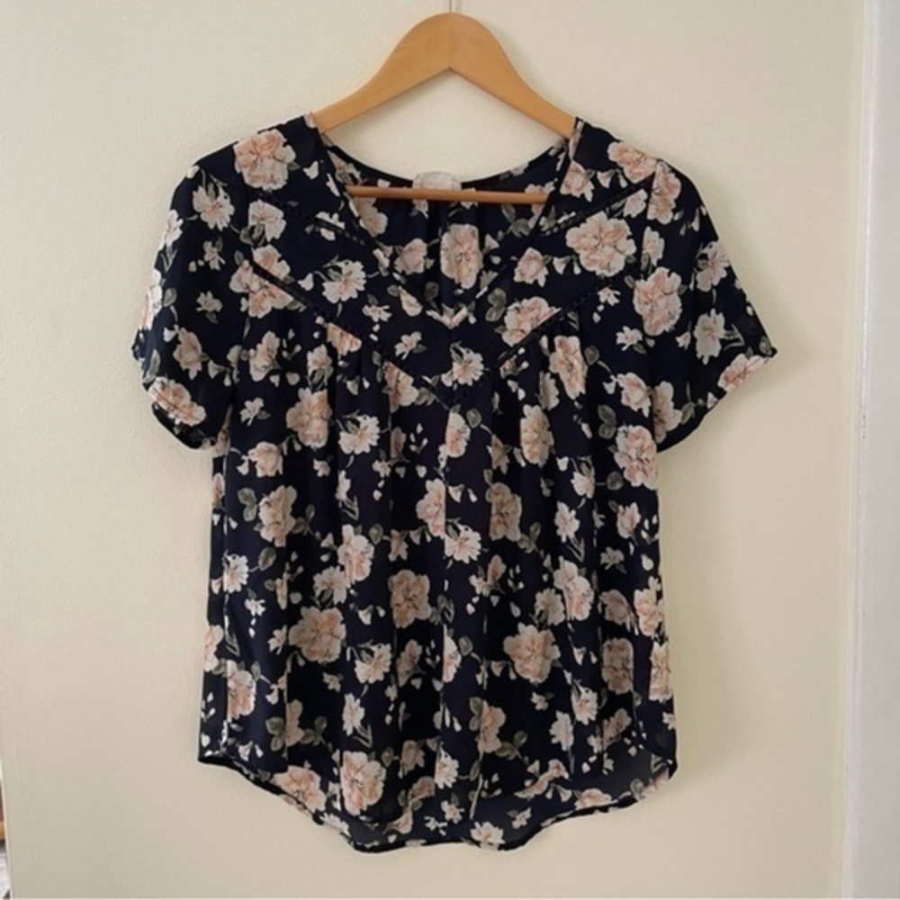 Floral Navy Women's Top